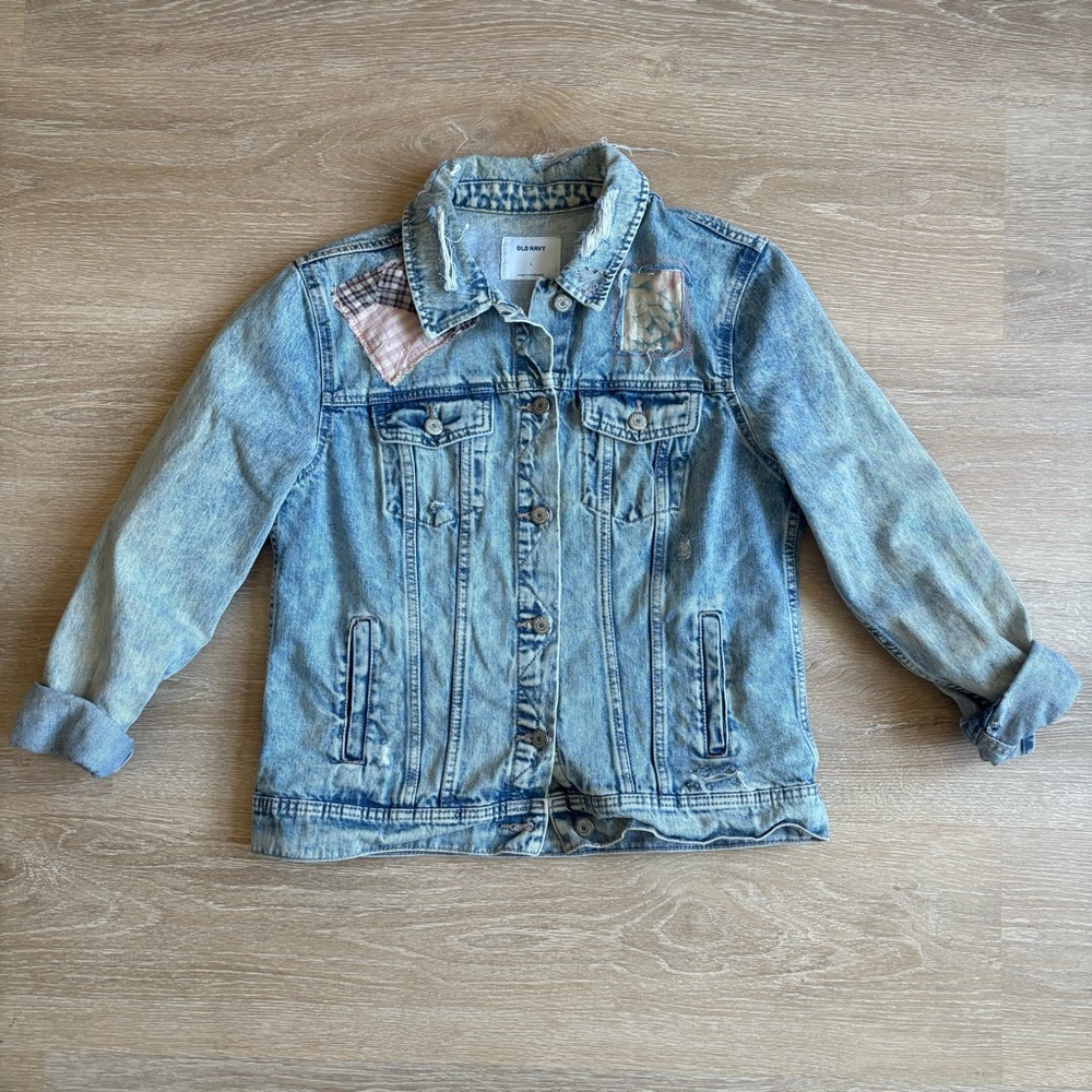 Upcycled Old Navy Patchwork Jean Jacket - Picture 11 of 15
